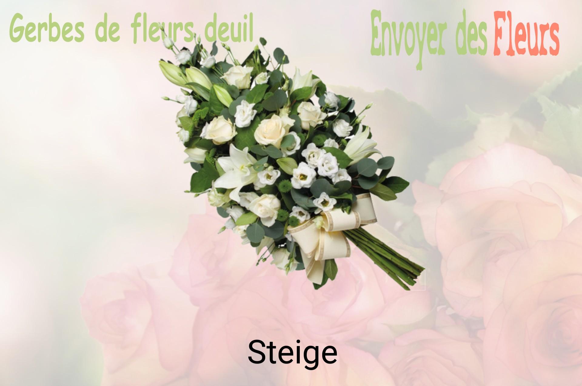 Gerbe de fleurs de deuil livrée à Steige
